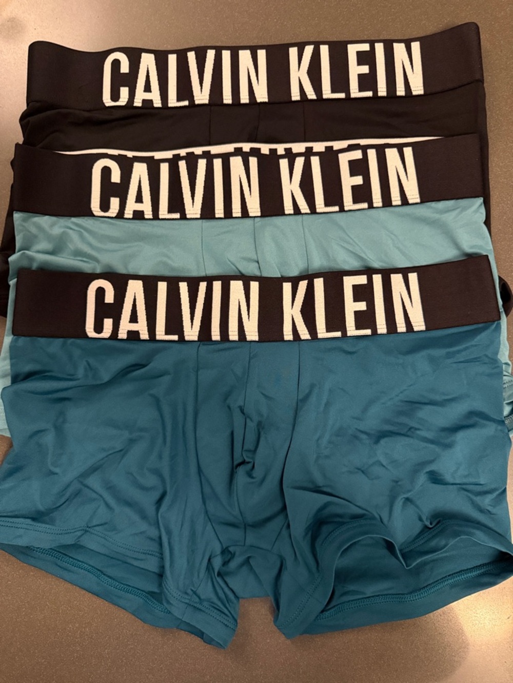 New Calvin Klein 3-Pack Boxer Briefs — Low Rise Trunk. Intense Power. Microfiber